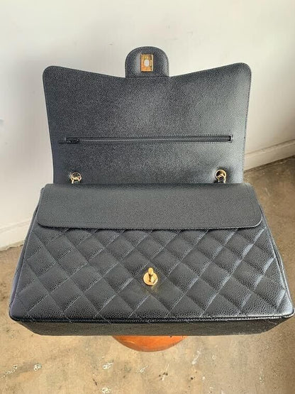 MAXI JUMBO DOUBLE FLAP PURSE