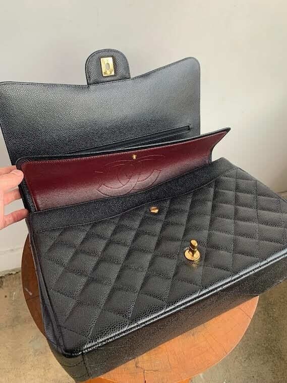 MAXI JUMBO DOUBLE FLAP PURSE