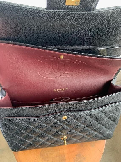 MAXI JUMBO DOUBLE FLAP PURSE