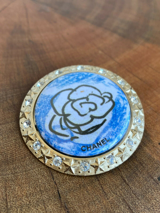 FLORAL RHINESTONE BROOCH