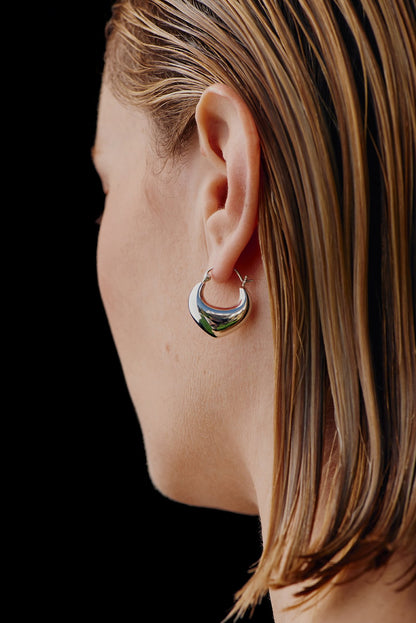 VENETIA SILVER HOOP EARRINGS