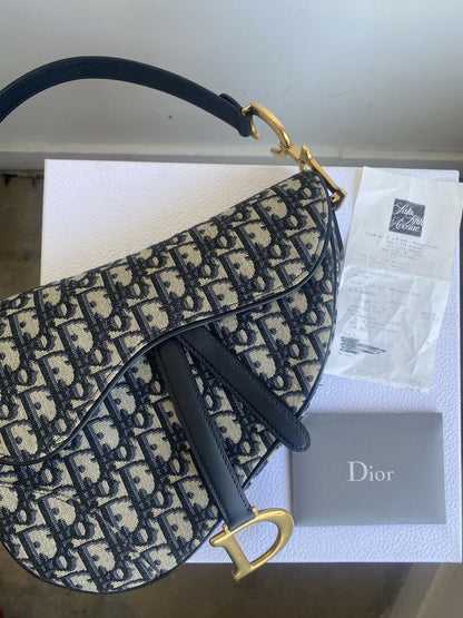 OBLIQUE JACQUARD SADDLE BAG