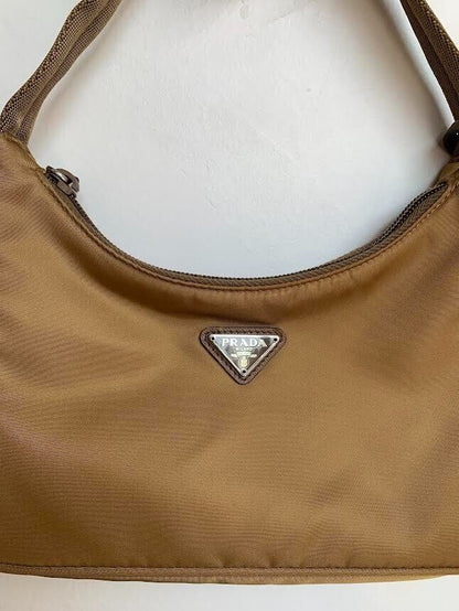 PRADA Tessuto Tan Re-Nylon Re-Edition 2000 Mini Bag Purse