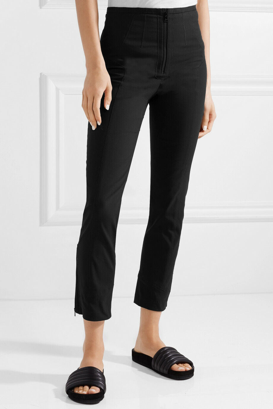 ISABEL MARANT NWT Jumpery Black Stretch Zip High Waist Stretch Skinny Pants 34/2