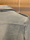 IRO Silver Metallic Iridescent Leather Asymmetric Zip Biker Moto Jacket 36/4/2