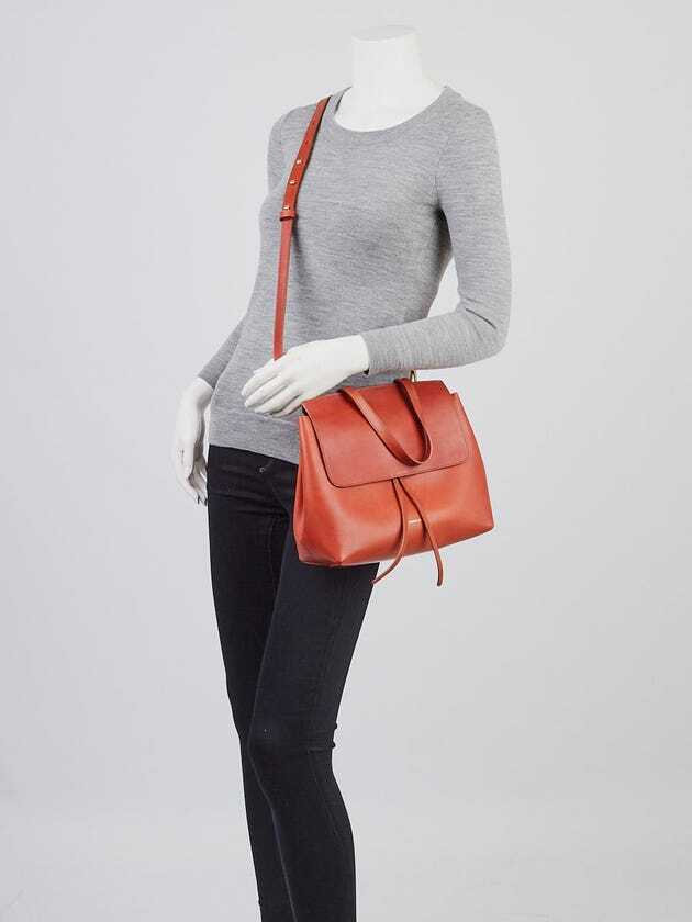 MANSUR GAVRIEL Mini Lady Brick Tan Leather Crossbody Shoulder Bag Purse