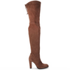 STUART WEITZMAN Highland Taupe Walnut Brown Suede Over-The-Knee Boots 5