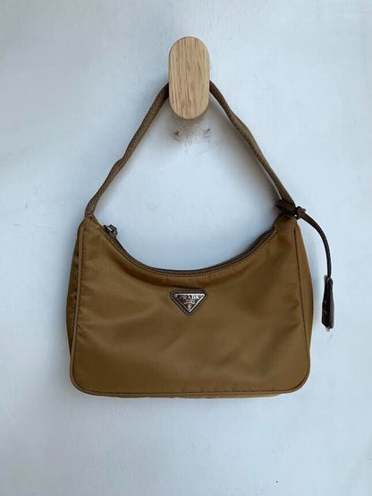 PRADA Tessuto Tan Re-Nylon Re-Edition 2000 Mini Bag Purse