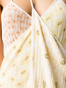 JACQUEMUS Floral Daisy Print White Yellow Orange Halter Mini Wrap Dress 34/2/0