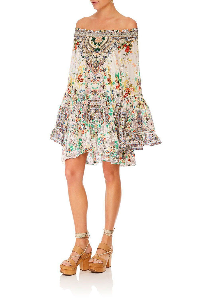 CAMILLA $732 Time after Time A-Line Frill Floral Print Sequin Mini Dress XS