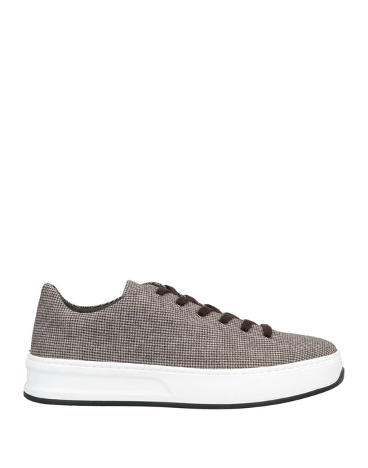 TODS TOD'S NEW Mens Brown Herringbone Houndstooth Felt Flannel Wool Sneaker 8