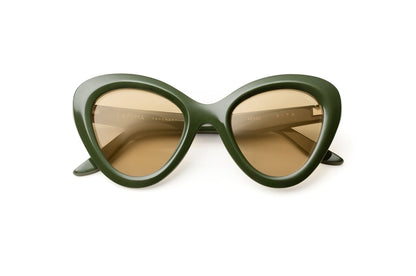 LAPIMA Rita Sun Green Yellow Frame Oversized Glasses Sunglasses