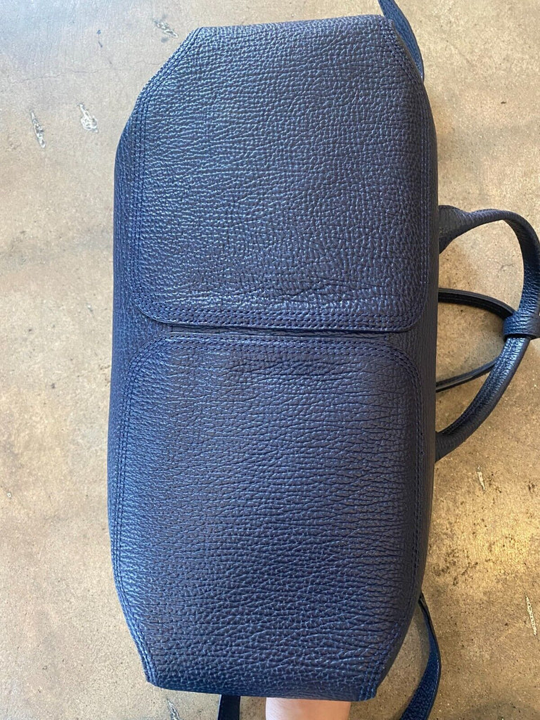 3.1 PHILLIP LIM Pashil Navy Blue Ink Pebbled Leather Large Satchel Bag Purse