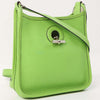 HERMES Vespa TPM Apple Green Pebbled Leather Mini Small Shoulder Bag Purse