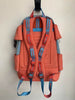 CHANEL Rare Vtg Spring 2002 Sport Line Blue Orange Nylon Purse Bag Backpack