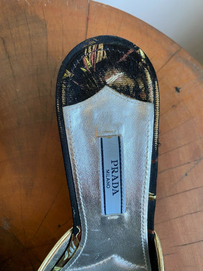 SATIN EMBROIDERED SLIDES