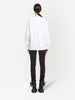 PRADA White Black Terrycloth Logo Crewneck Intarsia Knit \ Sweatshirt Sweater S