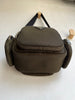 PRADA Tessuto Nylon Olive Green Mimetico Black Pocket Top Handle Cargo Bag Purse