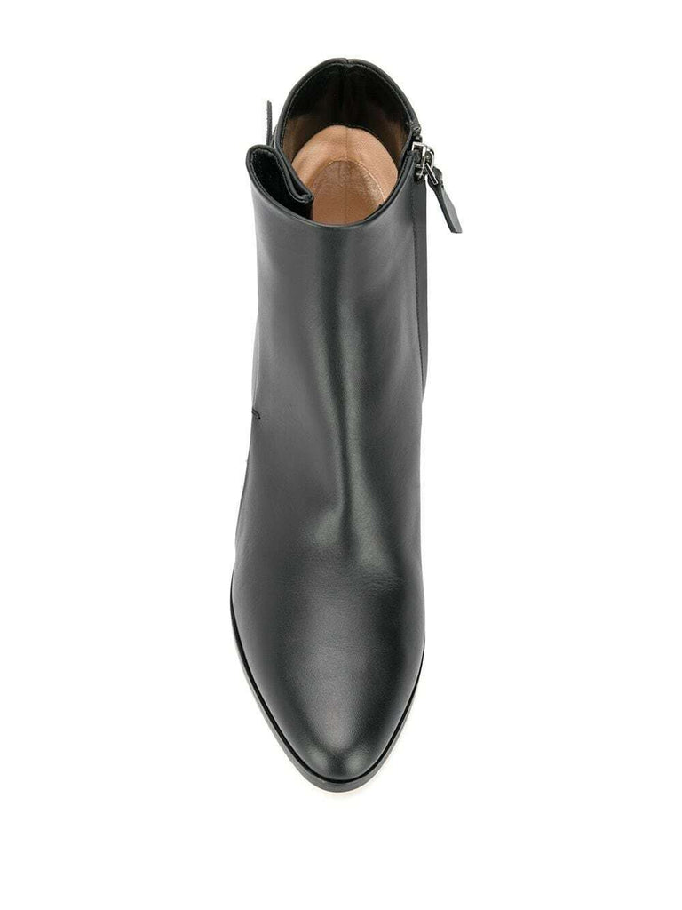 NICHOLAS KIRKWOOD NWB Miri Pearl Black Leather Ankle Strap Point Toe Zip Boot 40