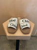 CHLOE Woody Off White Ivory Linen Ribbon Canvas Logo Criss Cross Sandal 37/7
