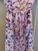 HVN Tender Loving Care $550 Paula Pink Car Print Silk Belted Mini Shirt Dress 4