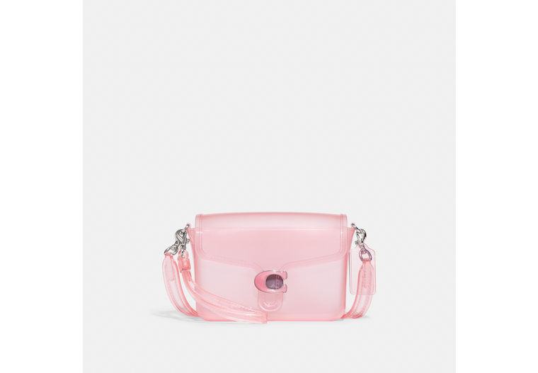 COACH NWT Jelly Tabby Pink Transparent Flap Crossbody Purse Shoulder Bag