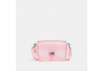 COACH NWT Jelly Tabby Pink Transparent Flap Crossbody Purse Shoulder Bag
