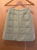 CHANEL Vintage FW 2008 Green Quilted Padded Silk A-Line Knee Length Skirt 34/2/0
