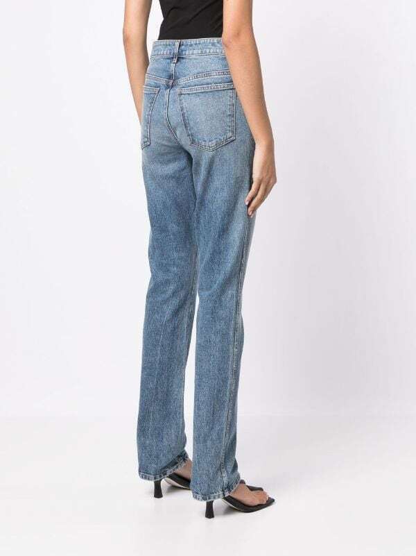 KHAITE NWT $440 The Daria Straight Leg Medium Portland Wash Pant Denim Jeans 25