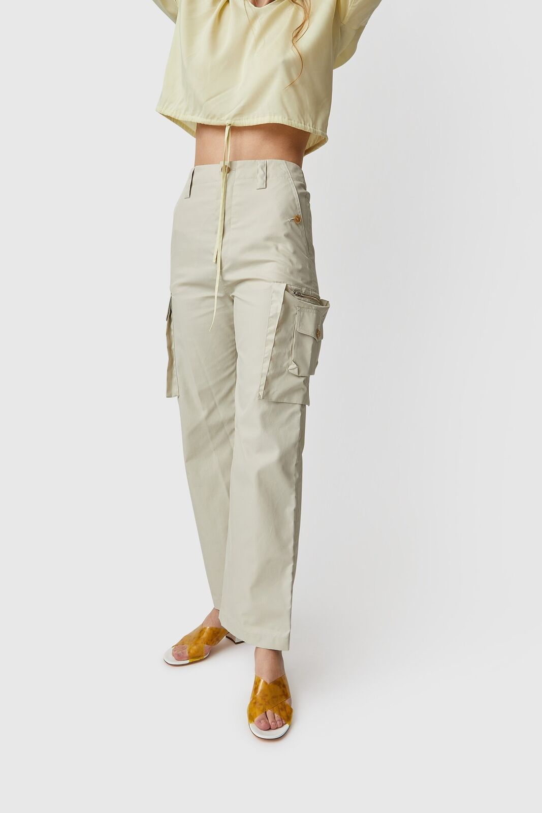 MARYAM NASSIR ZADEH MNZ Summit Trousers Beige Garmentory Cargo Pant Trousers 6