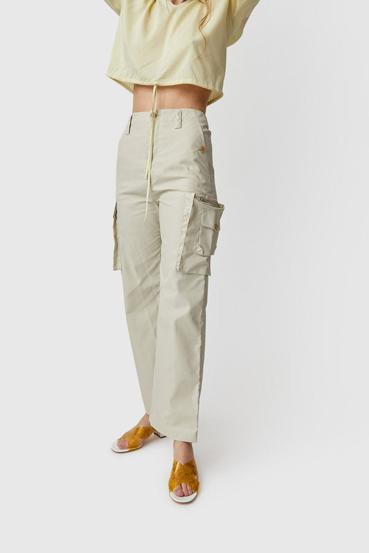 MARYAM NASSIR ZADEH MNZ Summit Trousers Beige Garmentory Cargo Pant Trousers 6