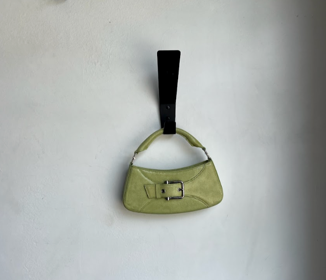 OSOI NEW Brocle Green Belt Python Embossed Leather Mini Shoulder Hand Bag Purse