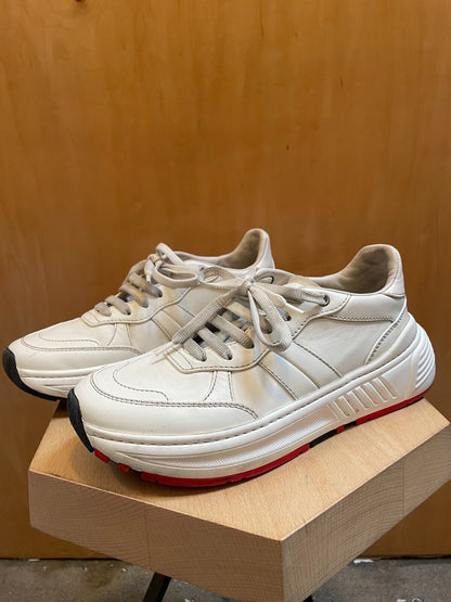 BOTTEGA VENETA Speedster White Leather Platform Low Top Women's Sneaker Shoe 39