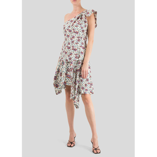 ISABEL MARANT Rowina White Floral One Shoulder Top Rachel Ruffle Skirt Set 34/0