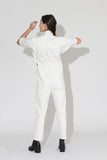 RACHEL COMEY Handy Black White Colorblock Patchwork Belt Short Sleeve Jumpsuit 2