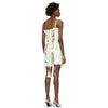 GIVENCHY S/S 2021 $4,000 Eggshell White Grosgrain Ribbon Strap Mini Dress 4