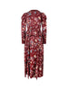 ULLA JOHNSON NWT Virginie Red Silk Floral Print Long Sleeve Ruffle Maxi Dress 2