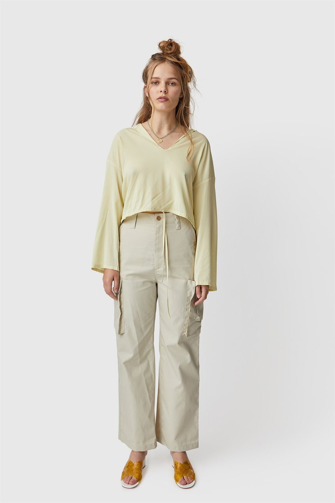 MARYAM NASSIR ZADEH MNZ Summit Trousers Beige Garmentory Cargo Pant Trousers 6