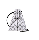 BAO BAO ISSEY MIYAKE Lucent Wring Small White Geometric Prism Bucket Bag Purse