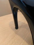 ROGER VIVIER Belle De Nuit Black Patent Leather Square Buckle Curve Heel Pump 37