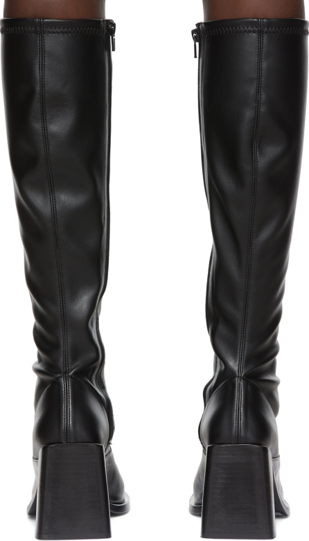 JUSTINE CLENQUET Ssense Eddie Black Burgundy Patent Leather Knee High Boots 37