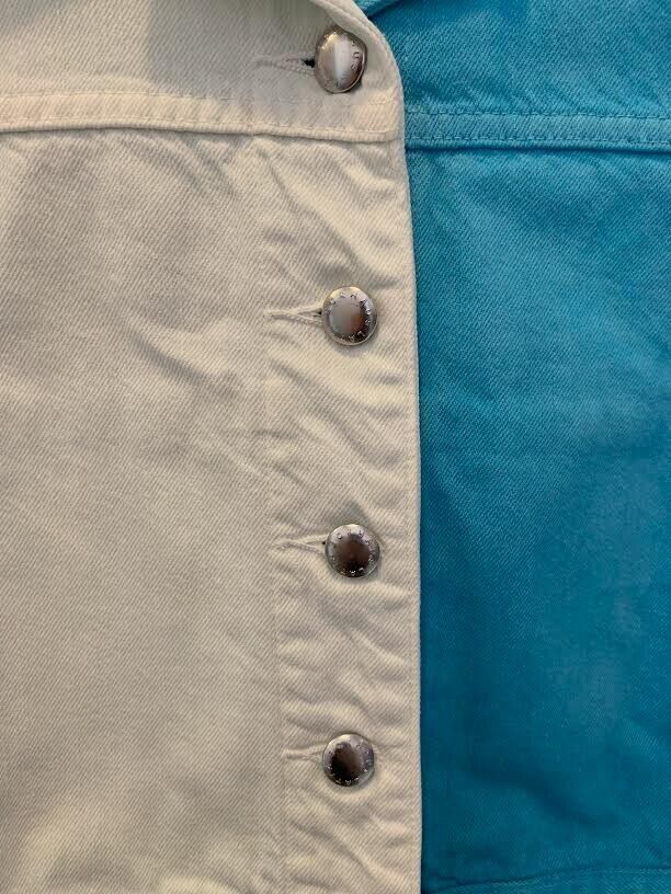 ECKHAUS LATTA Denim Jacket Blue/White Fade Size XS