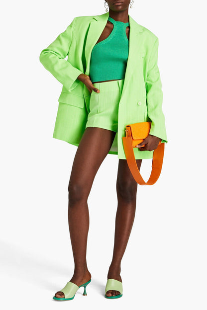 JACQUEMUS Marino Le Splash 2022 Veste Neon Bright Green Oversized Blazer 34/2/0