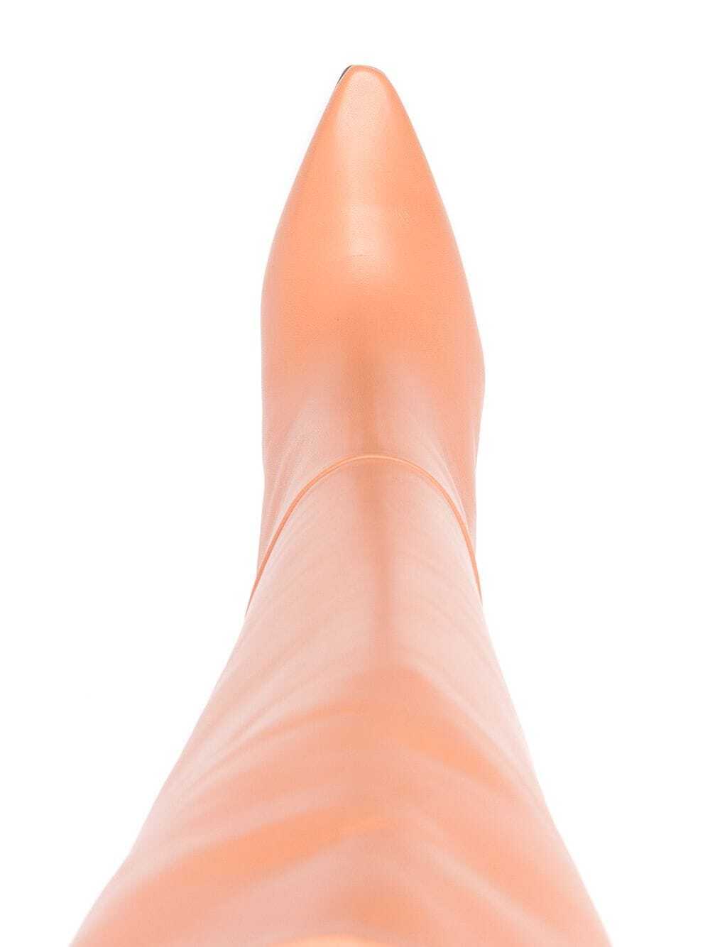 WANDLER $950 Lina Long Peach Sepia Pink Leather Knee High Stiletto Heel Boot 36
