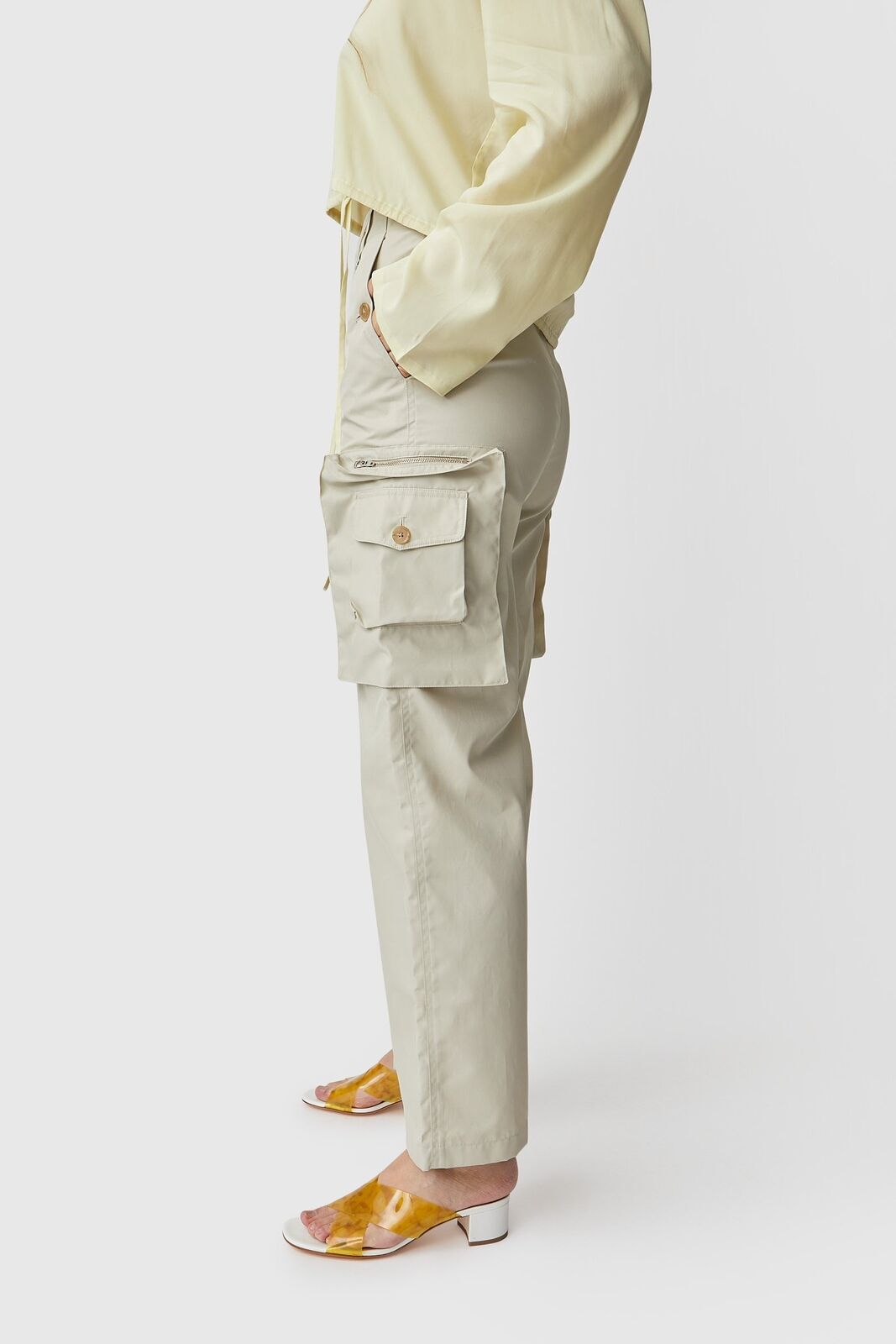 MARYAM NASSIR ZADEH MNZ Summit Trousers Beige Garmentory Cargo Pant Trousers 6
