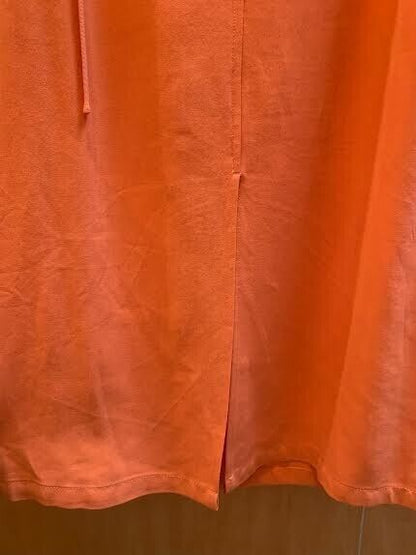 MARYAM NASSIR ZADEH MNZ Orange Serpentine Suiting Sleeveless Halter Midi Dress S