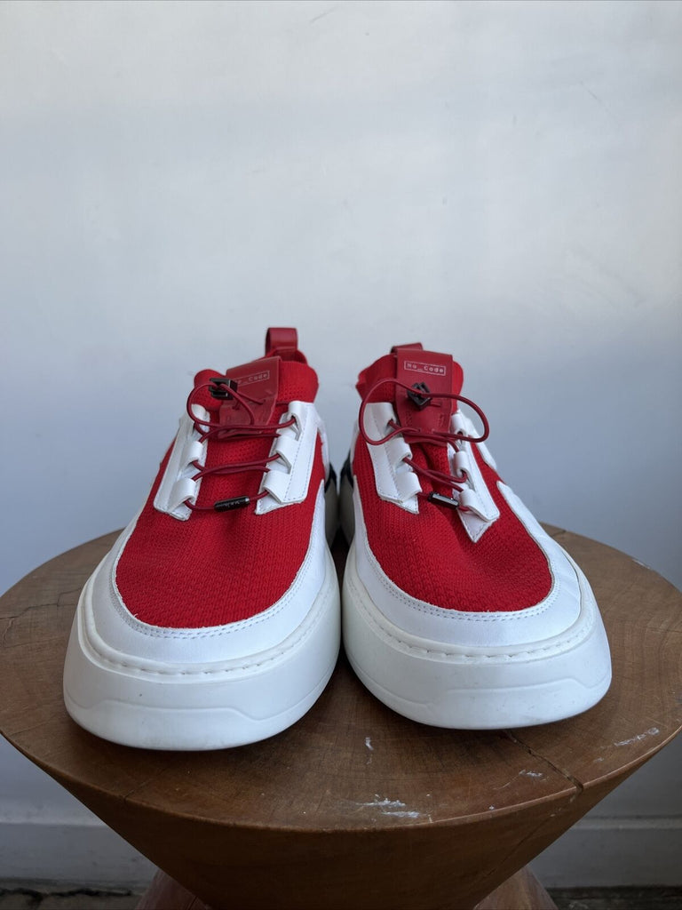 TOD'S TODS Men No Code X White Red Black Leather Mesh High Tech Fabric Sneaker 8
