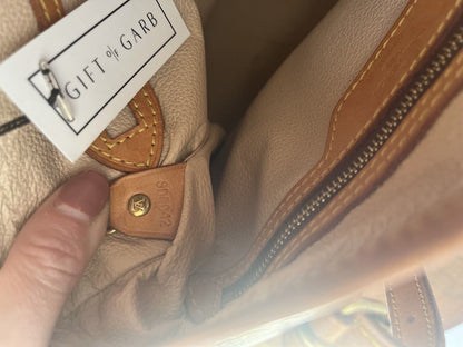 LOUIS VUITTON Petit Bucket Brown Canvas Leather Monogram Shoulder Bag Tote Purse