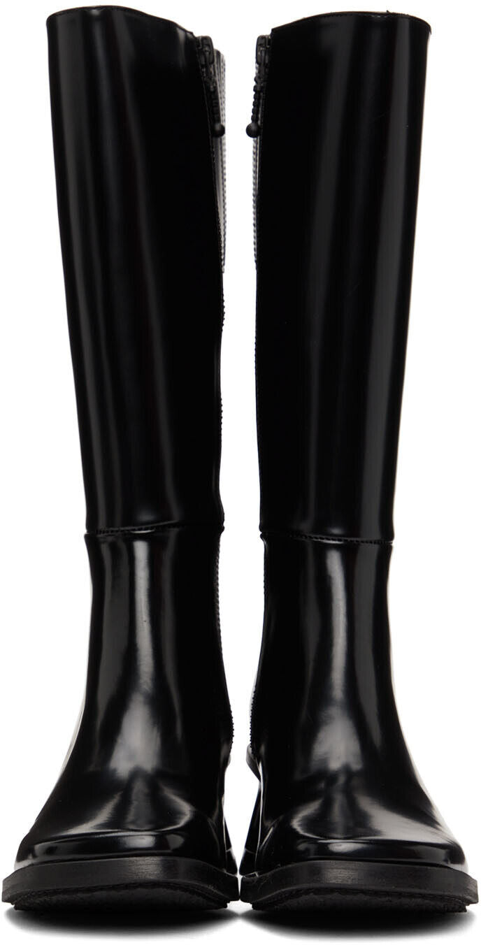 靴 00s real leather heel boots 00s Y2K Leather High Heel Pointed Toe Boots, Vintage 2000s