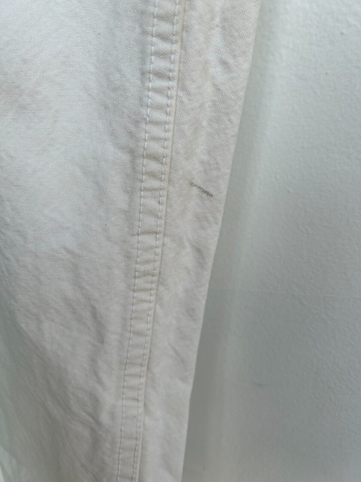 JESSE KAMM Rancher Natural Salt White Cotton Canvas Straight Leg Slim Pant 0